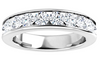 14k White Gold Channel Set Lab Grown Diamond Band