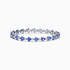 14K White Gold Tanzanite Tennis Bracelet