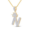 Yellow 10 Karat Initial Pendan