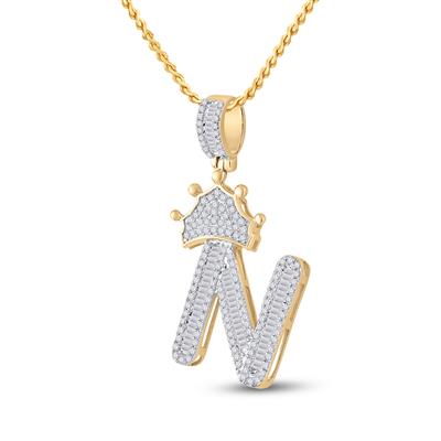 Yellow 10 Karat Initial Pendan