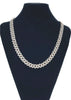 White 14 Karat Cuban Necklace