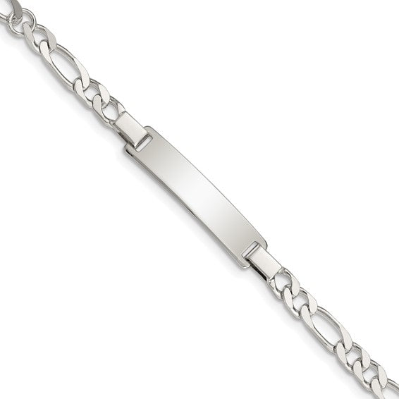 White Silver ID Bracelet