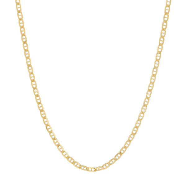 10k Yellow Gold Diamond Cut Marine Chain 22 inch