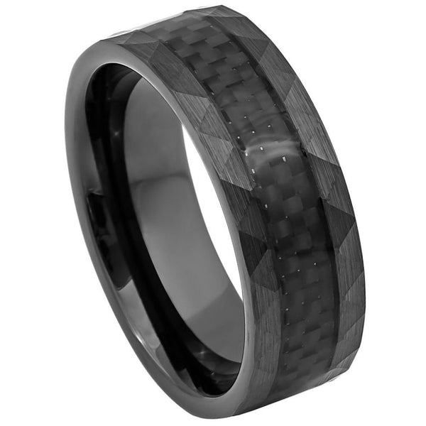 Tungsten Black Wedding Band 8mm