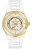 Men's Bulova Modern Millenia Two-Tone Automatic Ceramic Watch with White Skeleton Dial