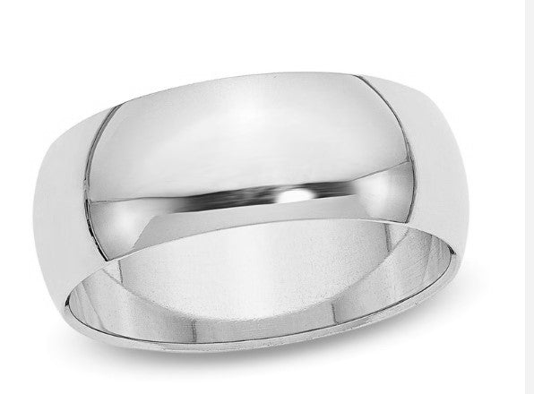 Precious Metal (No Stones) Wedding Bands  -  Men'