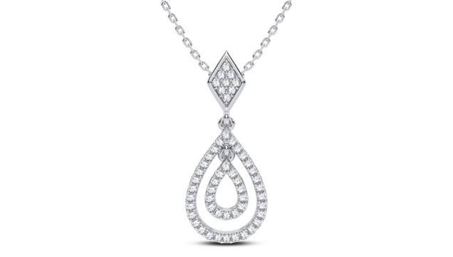 White 14 Karat Drop Pendant Wi