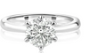 Silver 1.00 CT Round Moissanite Engagement Ring