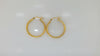Yellow Sterling Silver Small Hoop Earrings