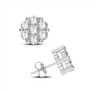 White 14 Karat Stud Earrings W