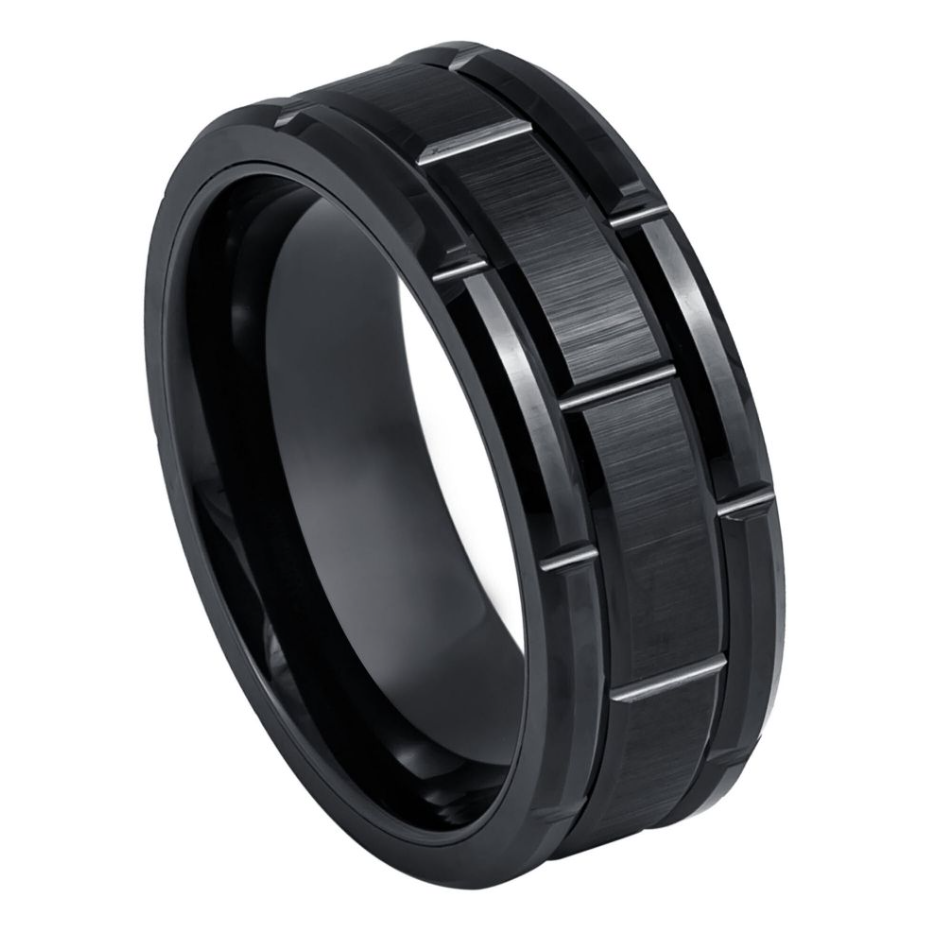 Tungsten Black Wedding Band 8mm