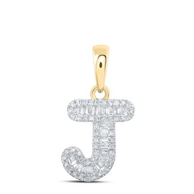 Yellow 10 Karat Initial Pendan