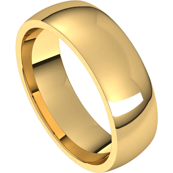 Precious Metal (No Stones) Wedding Bands  -  Men'