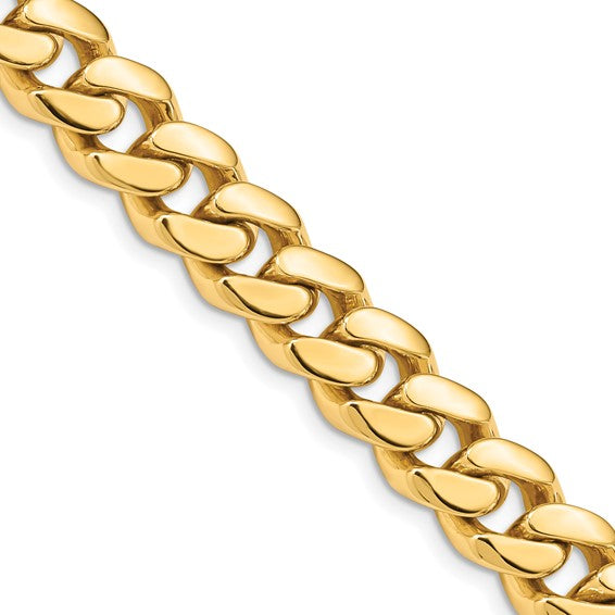 Yellow 10 Karat Diamond Cut Chain Length 22