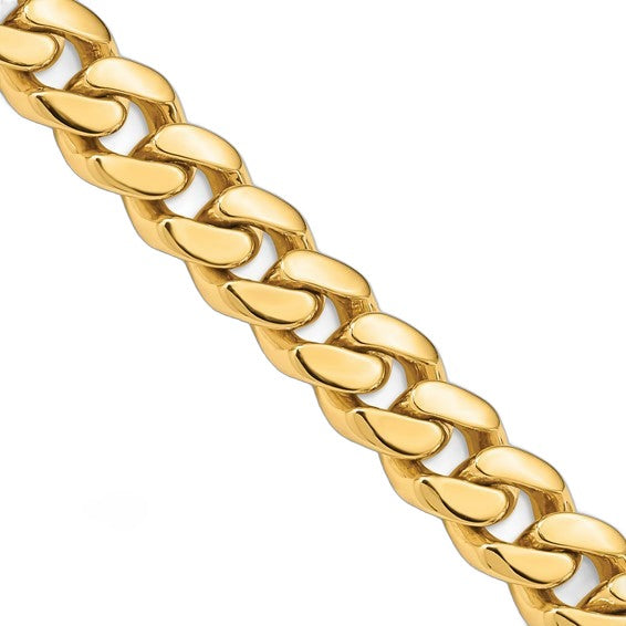 Yellow 10 Karat Diamond Cut Chain Length 22