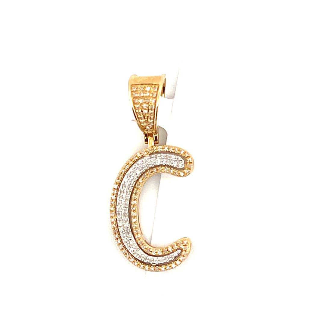 Yellow 10 Karat Initial Pendan